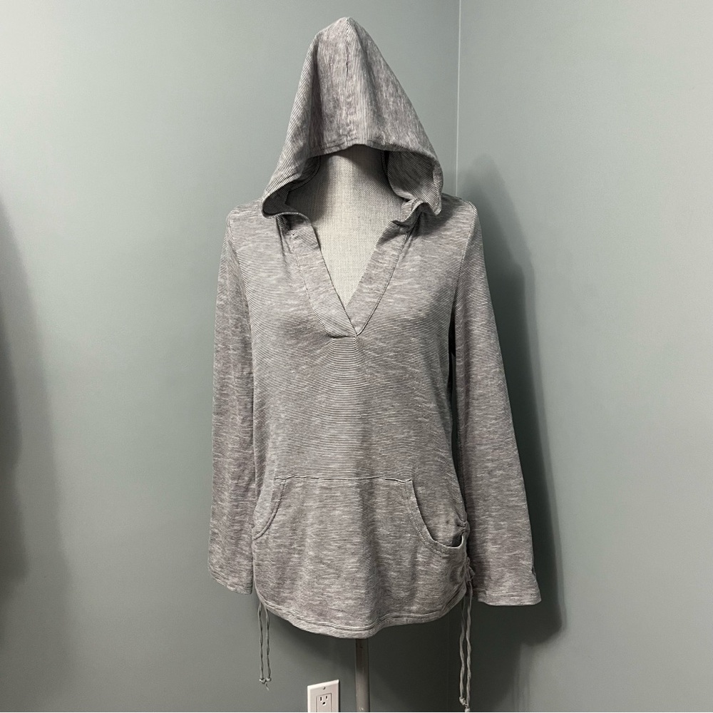 ROXY lightweight knit pullover hoodie Womens size large beach resort cruise wear